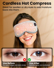 REFDAQ heated eye mask 1500mAh battery enables long cordless use