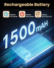 REFDAQ heated eye mask 1500mAh battery for wireless warmth on the go