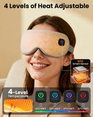REFDAQ heated eye mask temperature modes showcased for customized comfort
