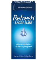 Refresh Lacri-Lube eye ointment 0.12 oz tube provides lasting lubrication for dry eyes.