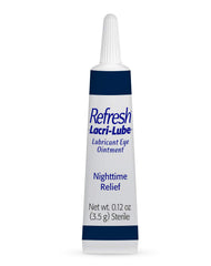 Two-pack packaging keeps a spare tube ready for bedtime eye comfort.