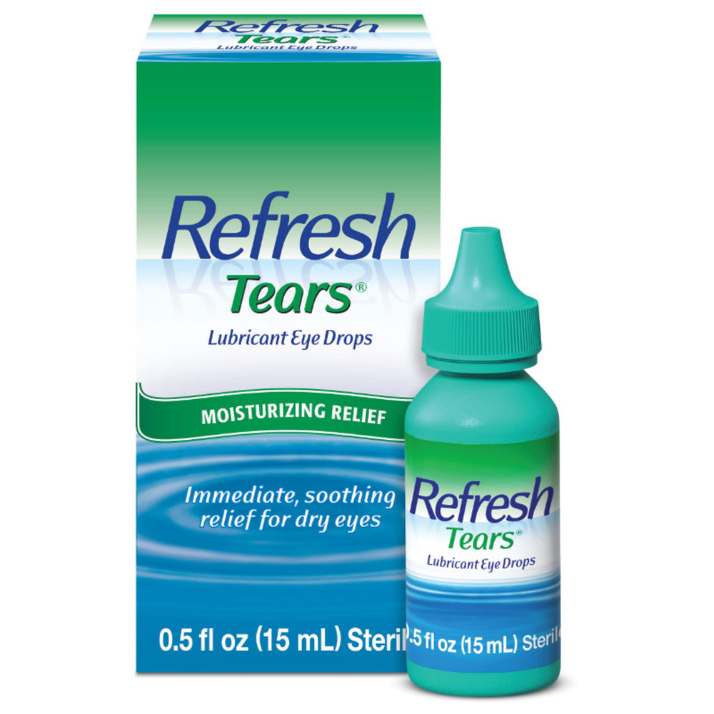 Refresh Tears eye drops bottle front view for quick eye relief