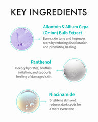 REJURAN Scar Gel ingredient panel featuring c-PDRN and soothing extracts