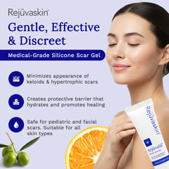 Close-up of RejuvaSil gel texture for smooth, comfortable application.