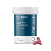 Rejuveen Provitalean bottle label highlighting metabolism support for women.
