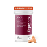 Rejuveen Uflora bottle front promoting vaginal health and balance benefits