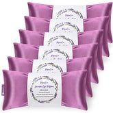 RelaxCoo lavender eye pillow with silk velvet cover for calming aromatherapy and focus.