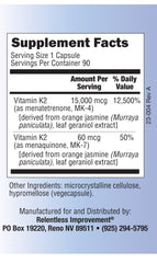 Relentless Improvement veg capsule image highlighting vegan delivery method.