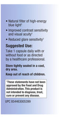 Relentless Improvement vege capsules shown for easy plant-based eye care.