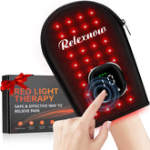 RELEXNOW cordless red light glove palm and wrist with 80 beads for targeted relief