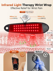 RELEXNOW red light array closeup showing individual LEDs for targeted therapy.