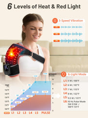 RELEXNOW shoulder wrap worn on shoulder for portable, cordless comfort