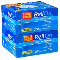 Reli On swabs individually wrapped for sterile, on-the-go cleaning.