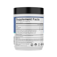 Relievance fiber supplement bottle pouring scoop of powder for daily mix in beverage.
