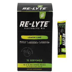 RELITE Re-Lyte lemon lime being poured from bottle