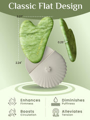 Rena Chris gua sha diseño compacto ideal para uso diario en rostro.