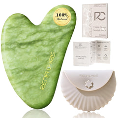 Rena Chris gua sha herramienta facial rostro para masajes relajantes.