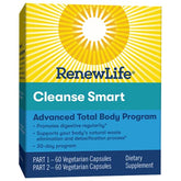 Renew Life Cleanse Smart Advanced total body bottle front view supports digestive regularity.