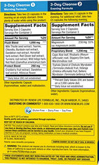 Close-up of Renew Life Total Body Reset capsules, vegetarian formula for digestive support.