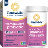 Renew Life Women's Probiotic bottle showing 25B CFU for daily urinary and digestive balance