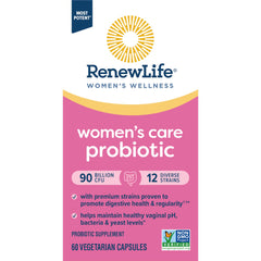 Renew Life label highlights ingredients and 12 strains