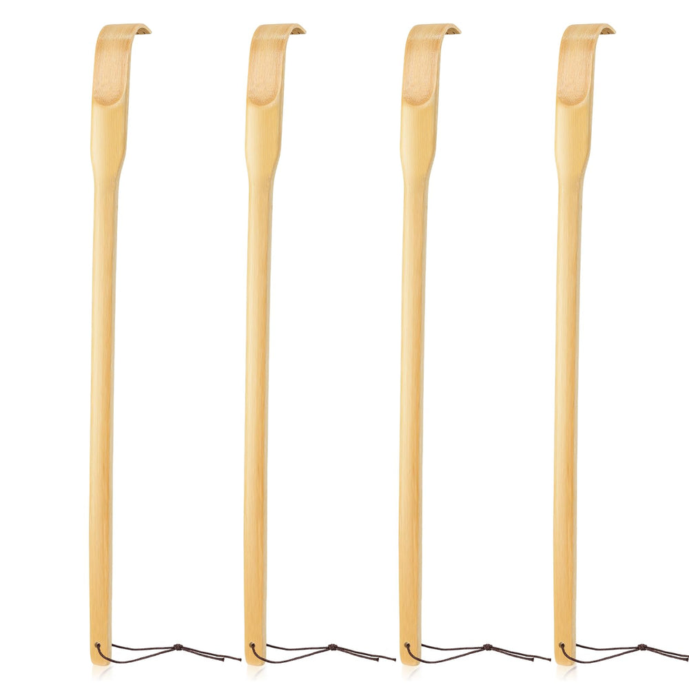 Renook rasca-dorso de bambú 16,5 pulgadas, cuatro unidades para alcance cómodo.