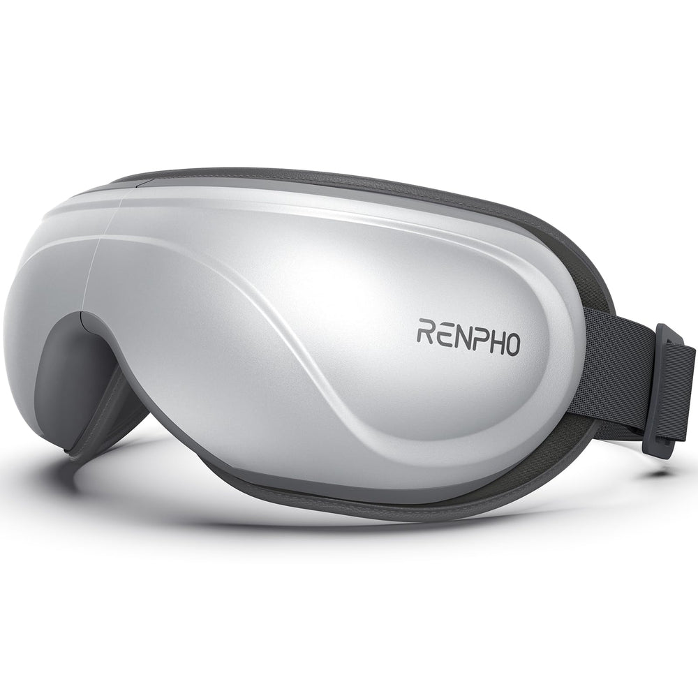 RENPHO Eyeris 2 eye massager with heat on the forehead area soothes tired eyes.