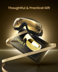 Removable cooling gel mask attached to RENPHO Eyeris 3