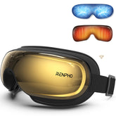 RENPHO Eyeris 3 eye massager in use with heat therapy for relaxation