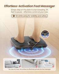 RENPHO foot massager heat setting low for gentle relaxation after work.