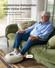 RENPHO foot massager demonstrates heat therapy for warm foot comfort