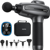 RENPHO massage gun deep-tissue action for muscle recovery after workouts.