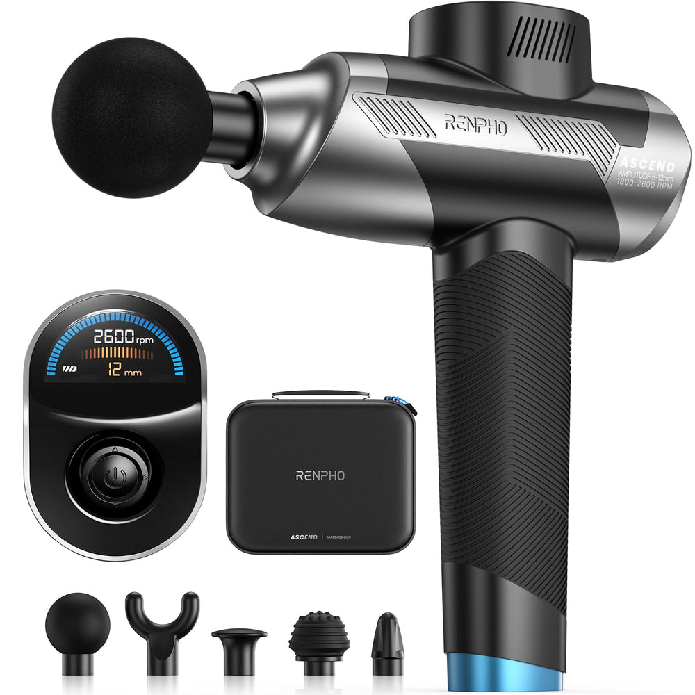 RENPHO massage gun joystick display for precise control during recovery