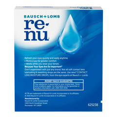 Renu MultiPlus drops pack of 2 providing moist lens comfort.