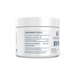 Renue By Science Nicotinamide Riboside powder dissolving in a glass for flavor mix.