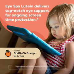 Renzo's Eye Spy Lutein melts on the tongue, kid-friendly moment.