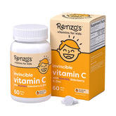 Renzo's Invincible Kids Vitamin C pack with elderberry and zinc for immune support.