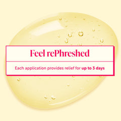 Rephresh packaging demonstrates up to three days of odor control.