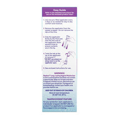 Replens eight pre-filled applicators pack for convenient usage.