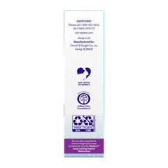Replens external comfort gel bottle dispense cap demonstrates easy, quick-drying use.