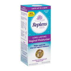 Close-up of Replens single-use applicator for mess-free application.