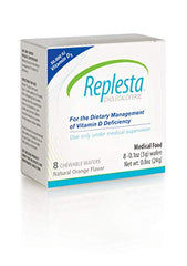 Replesta 50,000 IU Vitamin D3 chewable wafer close-up for weekly dosing