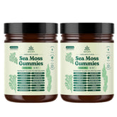RESAWN Sea Moss Gummies bottle shows glossy chews for convenient daily immune and energy support.
