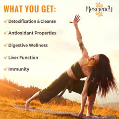 Resciency Detox Binder bentonite clay capsules support gut wellness