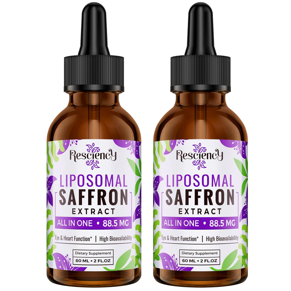 Resciency saffron drops bottle for daily mood and focus support