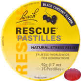 RESCUE Pastilles Black Currant 2-pack pack shot for on-the-go moments