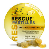 RESCUE pastilles lemon tube front for on-the-go stress support