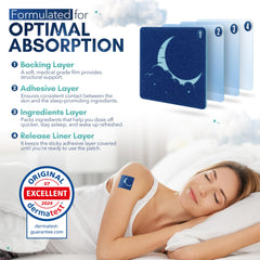 Rescue Patch melatonin-free formula highlighted for gentle, grogginess-free nighttime support.