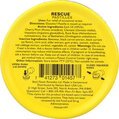 RESCUE Remedy Blackcurrant Pastilles sit beside a notebook for quick focus.