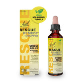 RESCUE Remedy dropper bottle with yellow label for quick stress relief on the go